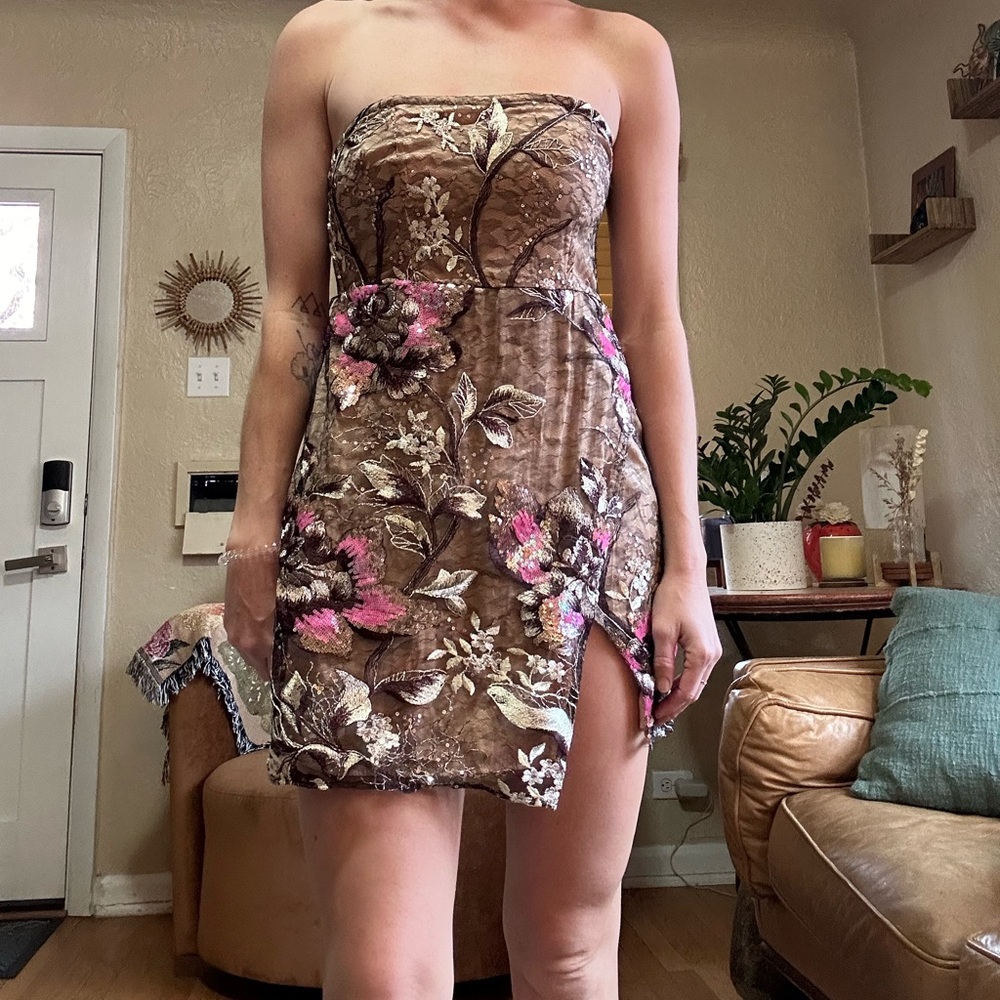 FREE PEOPLE - floral mini dress